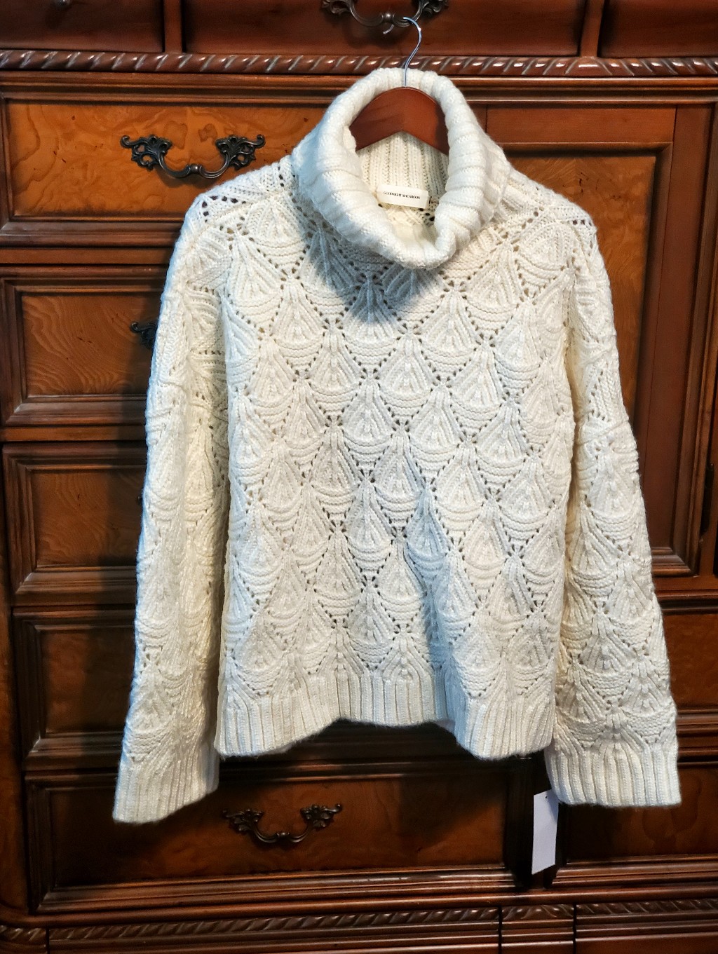 Nwt Goodnight Macaroon Cream Turtleneck Oversized Sweater Os — image 2 of 3